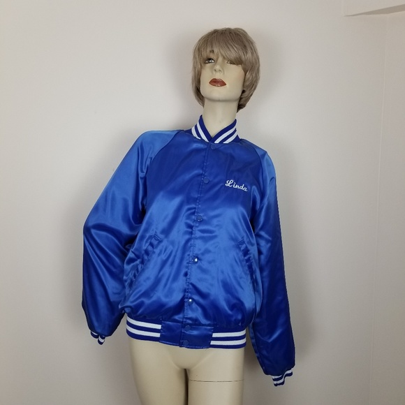 Vintage Jackets & Coats Vintage Blue Bomber Jacket With Name